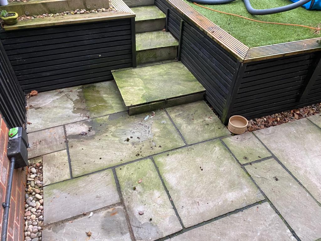 Patio cleaning after